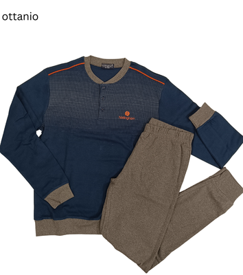 PIGIAMA SERAFINO UOMO M/L NPA138 Ingrosso Pigiami uomo Tellini S.r.l.